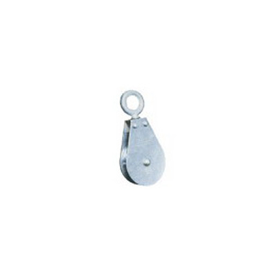 Block 03548 Single Swivel Eye Block, 3-1/2 Sheave, Clear zinc